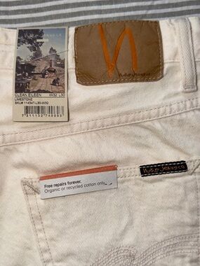 Nudie Jeans Clean Eileen Wide Leg pants Cream